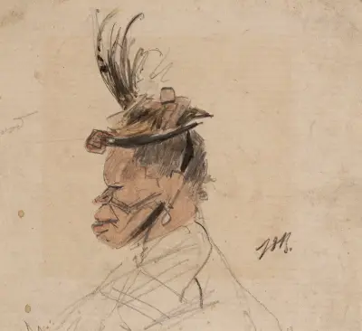 Gammal bondhustru med hatt av Jules De Bruycker