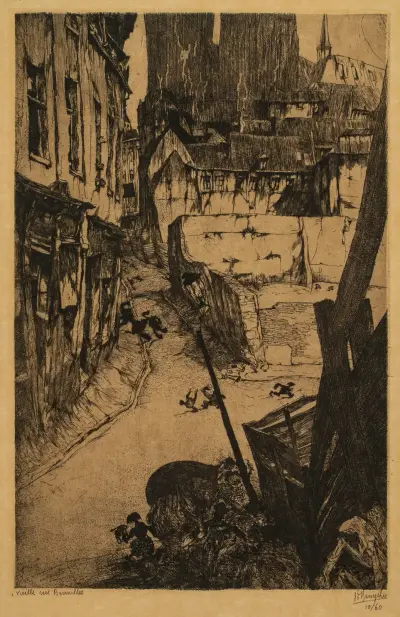 Gammal gata i Bryssel av Jules De Bruycker