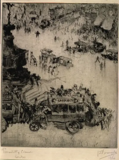 Piccadilly Circus i London av Jules De Bruycker