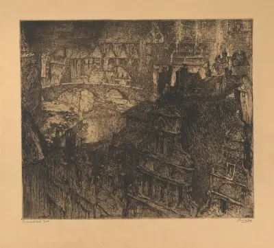 Saint Michael’s Bridge in Ghent av Jules De Bruycker