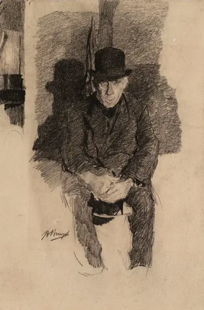 Sittande gubbe av Jules De Bruycker