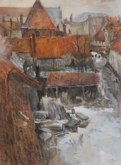 The Pand at the Patershol District in Ghent av Jules De Bruycker