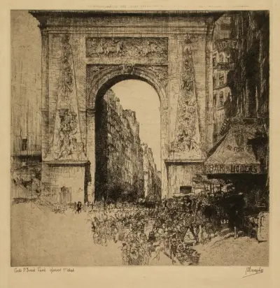 Porte Saint-Denis i Paris av Jules De Bruycker