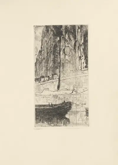 Quai Conti i Paris av Jules De Bruycker
