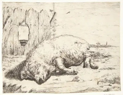 Liegende Sau von Marcus de Bye