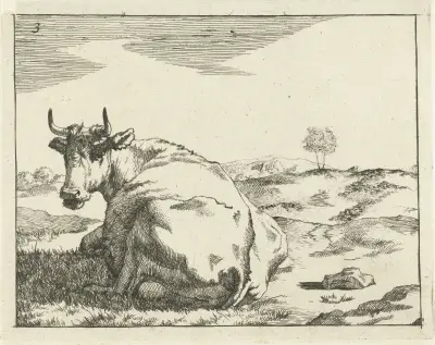 Liegende Kuh von Marcus de Bye