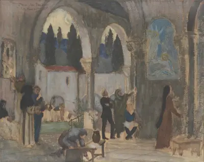 Kristen inspiration av Pierre Puvis de Chavannes