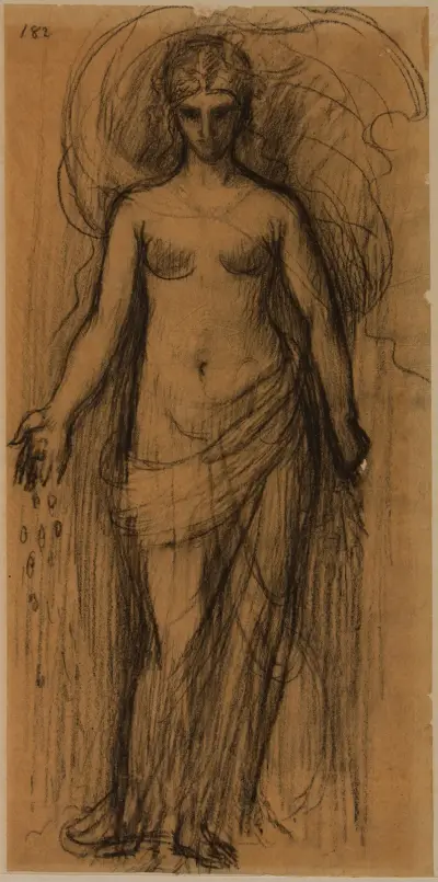 Stående kvinna av Pierre Puvis de Chavannes