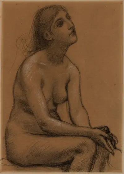 Femme nue assise von Pierre Puvis de Chavannes