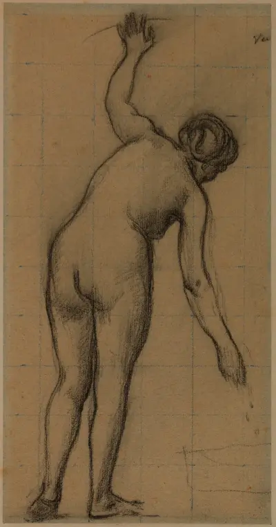 Femme nue debout, vue de dos von Pierre Puvis de Chavannes
