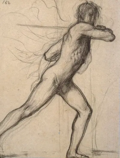 Man med sabel av Pierre Puvis de Chavannes