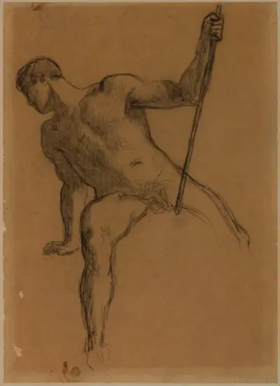 Homme nu assis von Pierre Puvis de Chavannes