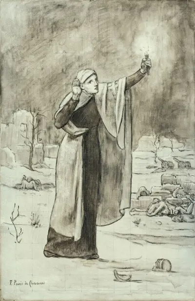 La Croix Rouge av Pierre Puvis de Chavannes