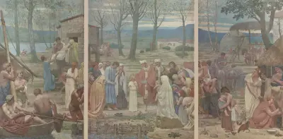 Spotkanie świętej Genowefy ze świętym Germanem, Pierre Puvis de Chavannes