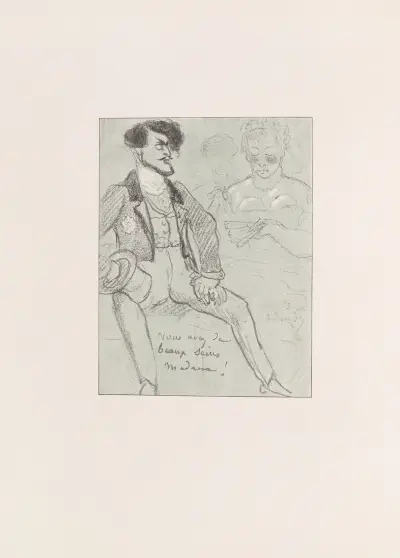 Karikatyrer av Puvis de Chavannes, plansch 09 av Pierre Puvis de Chavannes