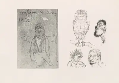 Les caricatures de Puvis de Chavannes Pl.10 av Pierre Puvis de Chavannes
