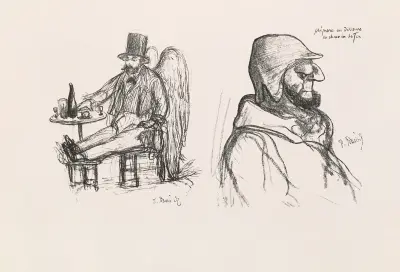 Karikatyren av Puvis de Chavannes, pl. 14 av Pierre Puvis de Chavannes