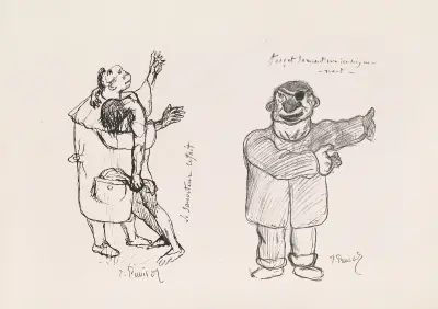 Les caricatures de Puvis de Chavannes Pl.21 av Pierre Puvis de Chavannes