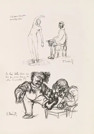Puvis de Chavannes karikatyrer, pl. 22 av Pierre Puvis de Chavannes