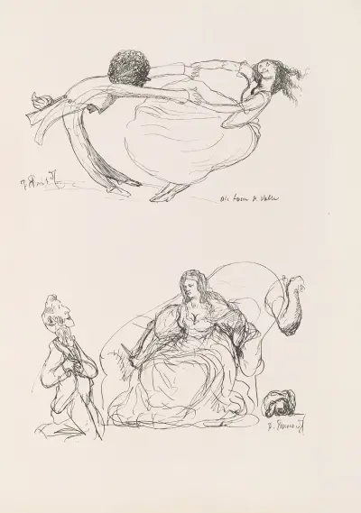 Les caricatures de Puvis de Chavannes Pl.26 av Pierre Puvis de Chavannes