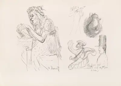 Puvis de Chavannes karikatyrer, pl. 28 av Pierre Puvis de Chavannes