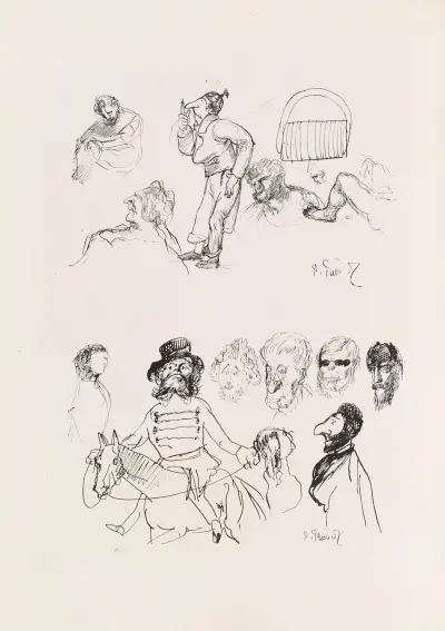 Puvis de Chavannes karikatyrer, pl. 29 av Pierre Puvis de Chavannes