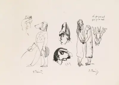 Les caricatures de Puvis de Chavannes Pl.31 av Pierre Puvis de Chavannes