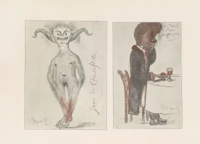 Les caricatures de Puvis de Chavannes Pl.33 av Pierre Puvis de Chavannes