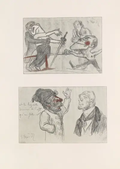 Puvis de Chavannes karikatyrer, pl. 34 av Pierre Puvis de Chavannes