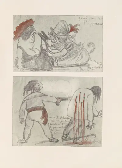 Les caricatures de Puvis de Chavannes Pl.36 av Pierre Puvis de Chavannes