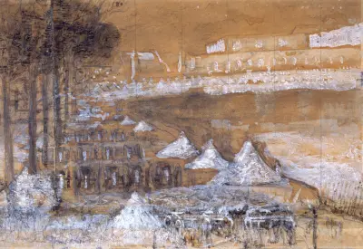 Pièce d’eau des Suisses à Versailles av Pierre Puvis de Chavannes