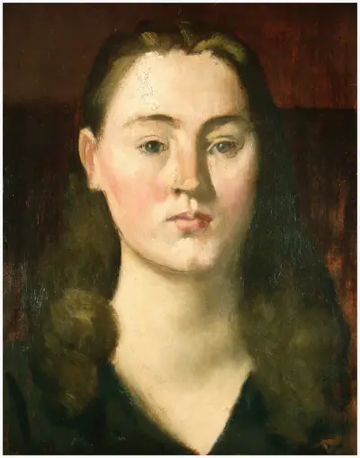 Porträtt av baronessan Lefèvre av Pierre Puvis de Chavannes