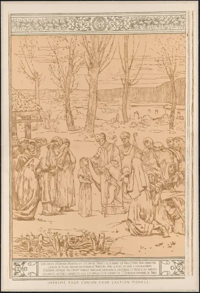 Scéna ze života svaté Jenovéfy… Union pour l'Action morale, Pierre Puvis de Chavannes
