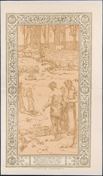 Výjev ze života svaté Geneviévy… Union pour l'Action morale, Pierre Puvis de Chavannes