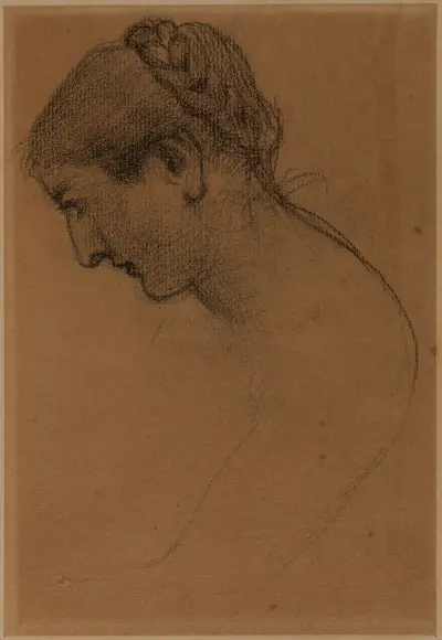 Kvinnohuvud II av Pierre Puvis de Chavannes