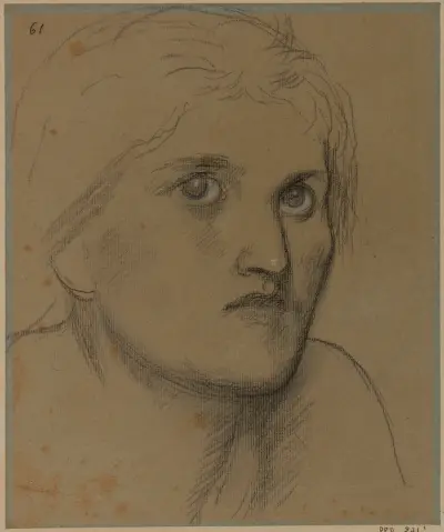 Kvinnohuvud III av Pierre Puvis de Chavannes