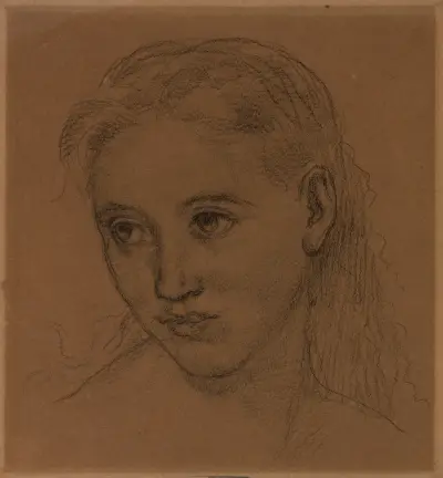 Kvinnohuvud IV av Pierre Puvis de Chavannes