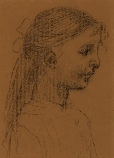 Flickhuvud II av Pierre Puvis de Chavannes
