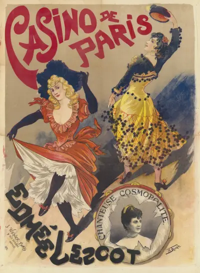 Casino de Paris. Edmée Lescot chanteuse cosmopolite av Georges de Feure