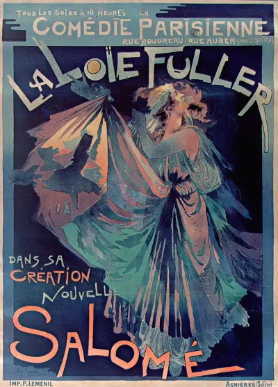 Comedie Parisienne, La Loïe Fuller Dans Sa Création Nouvelle, Salomé av Georges de Feure