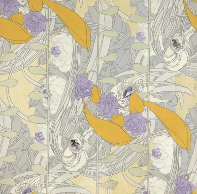 Blomsterteckning av Georges de Feure