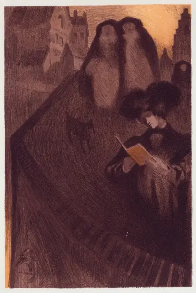 Dessin original pour les Maîtres de l’Affiche av Georges de Feure