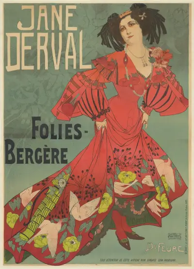 Jane Derval. Folies-Bergère av Georges de Feure