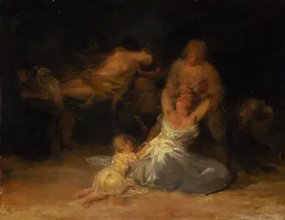 Act of Violence against Two Women av Francisco de Goya