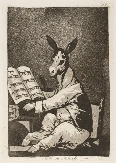 Asta su Abuelo. (And so was his grandfather.) av Francisco de Goya
