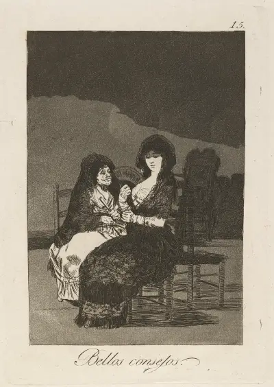 Bellos consejos. (Pretty teachings.) av Francisco de Goya