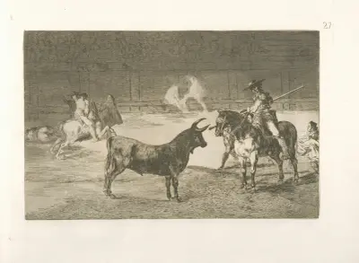 El Cid Campeador lanceando otro toro av Francisco de Goya