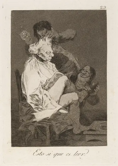 Esto si que es leer. (That certainly is being able to read.) av Francisco de Goya