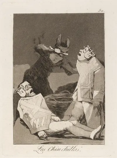 Los Chinchillas. (The Chinchillas.) av Francisco de Goya