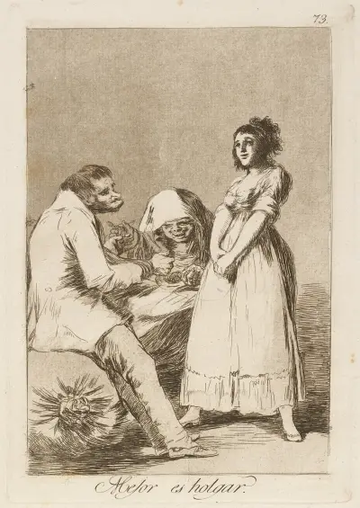 Mejor es holgar. (It is better to be lazy.) av Francisco de Goya